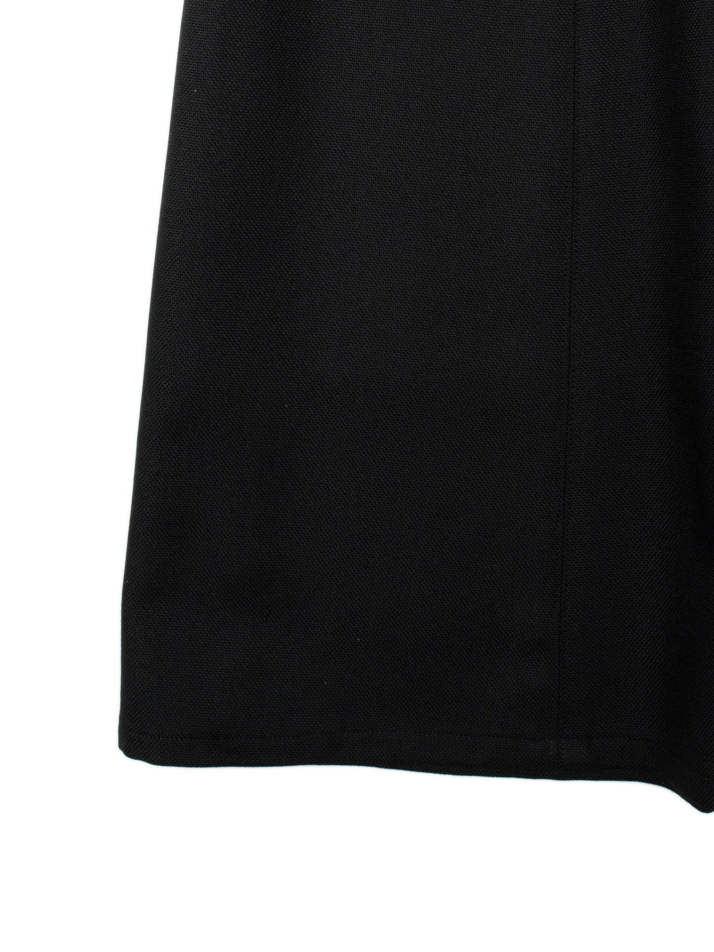 Super140's WOOL MAT SKIRT｜BLACK