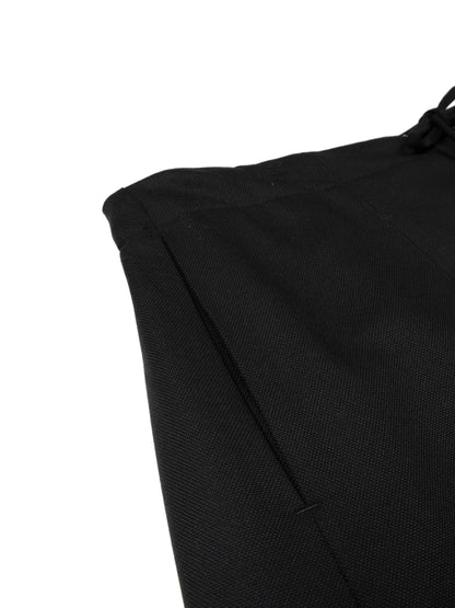 Super140's WOOL MAT SKIRT｜BLACK