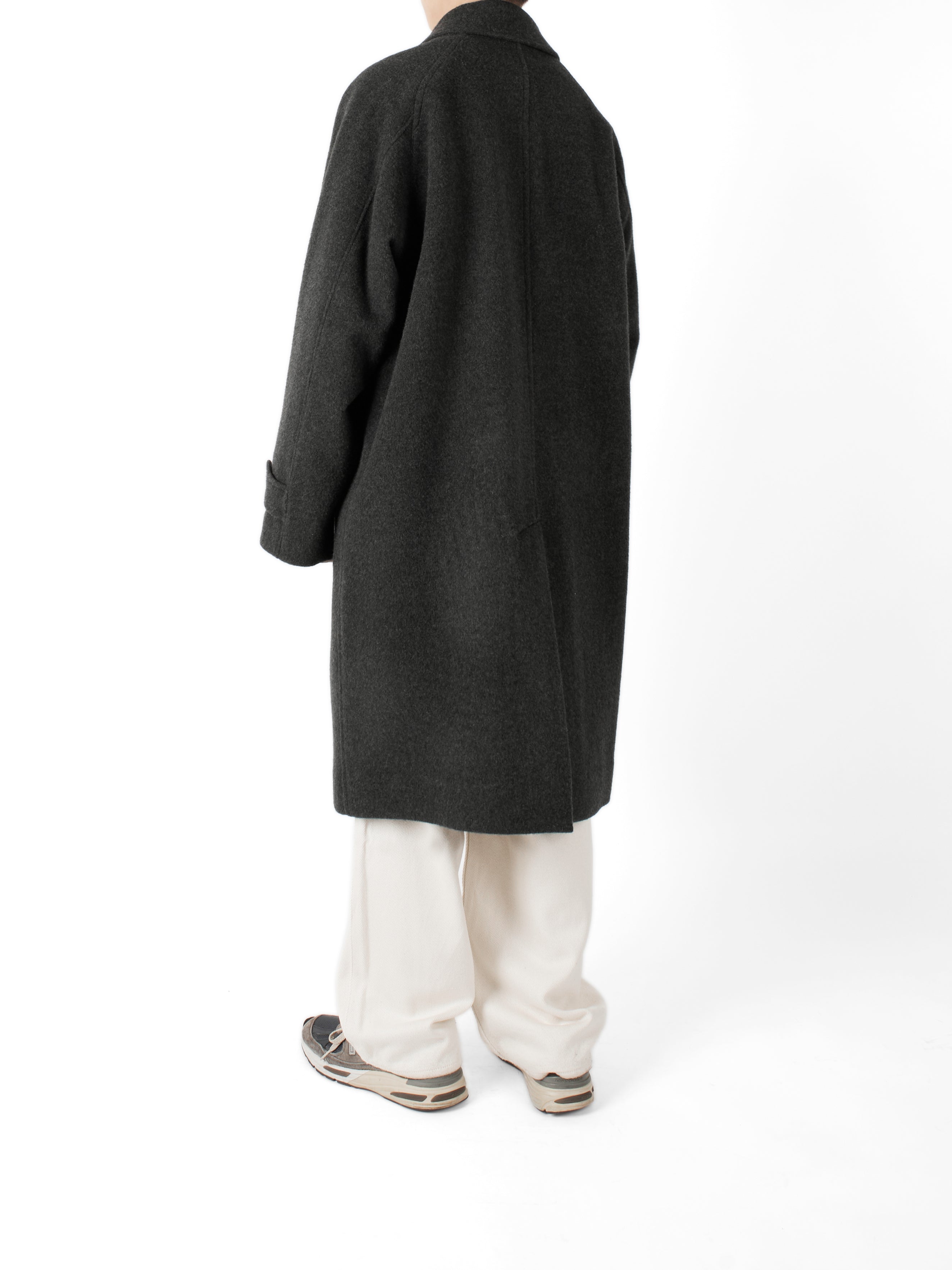 Cornier ウールカシミヤモッサー バルマカンコート トップグレー Sサイズ Cornier ウールカシミヤモッサーバルマカーンコート トップグレー L