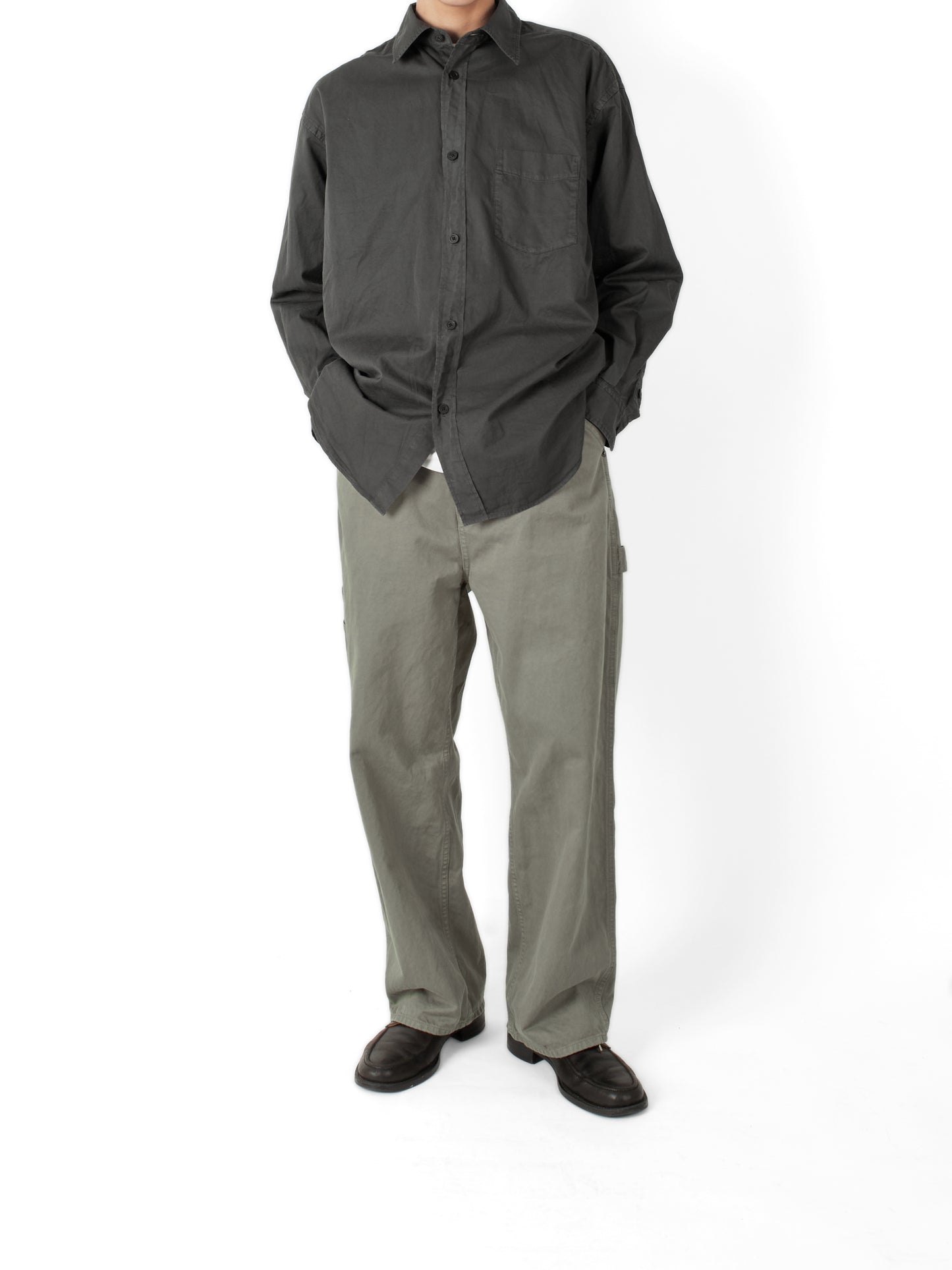 Model 174cm/60kg size M color INK BLACK着用