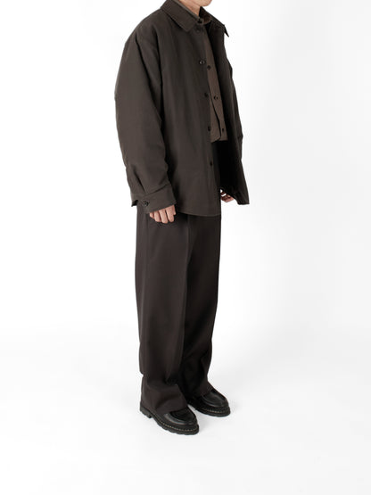 Model 165cm/53kg size S color DARK BROWN着用