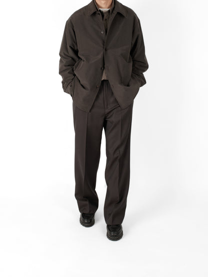 Model 165cm/53kg size S color DARK BROWN着用