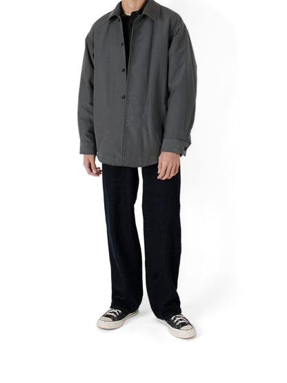 Model 174cm/60kg size M color BLUE GRAY着用