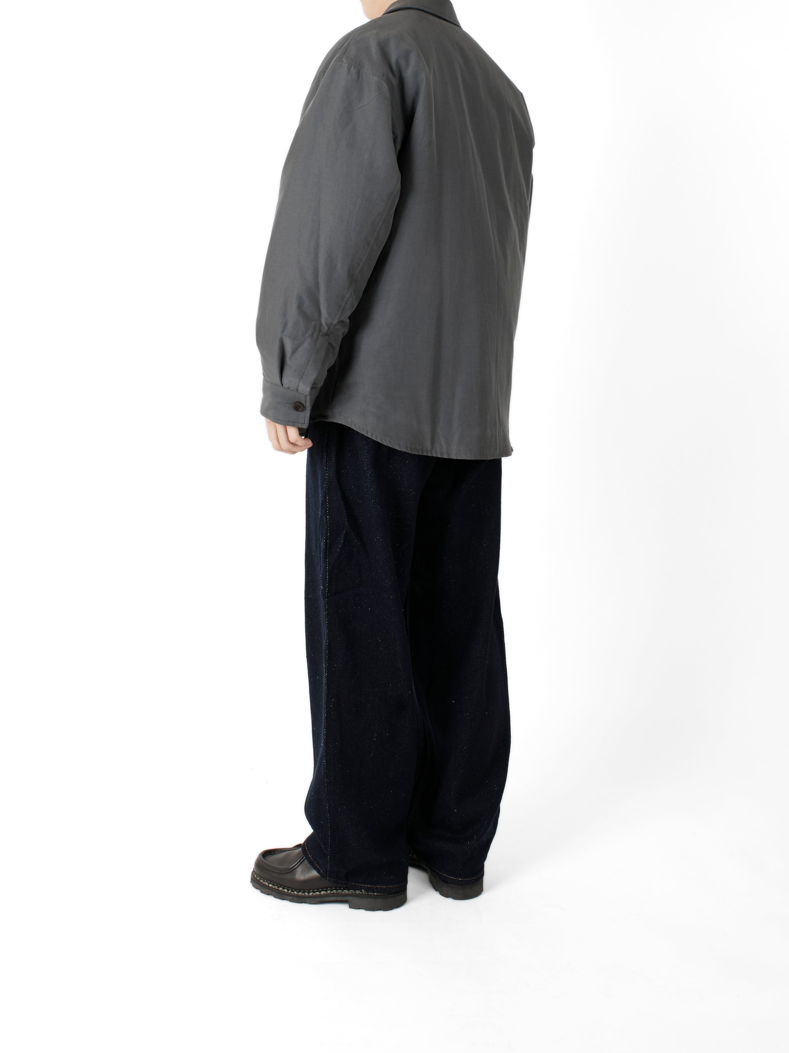 BRAZIL SILK COTTON INSULATED SHIRTS｜BLUE GRAY – Cornier