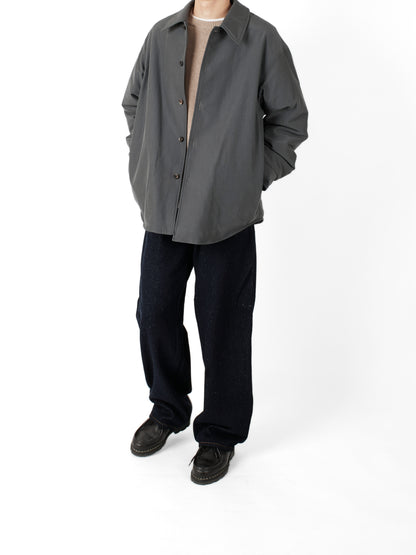 Model 165cm/53kg size S color BLUE GRAY着用