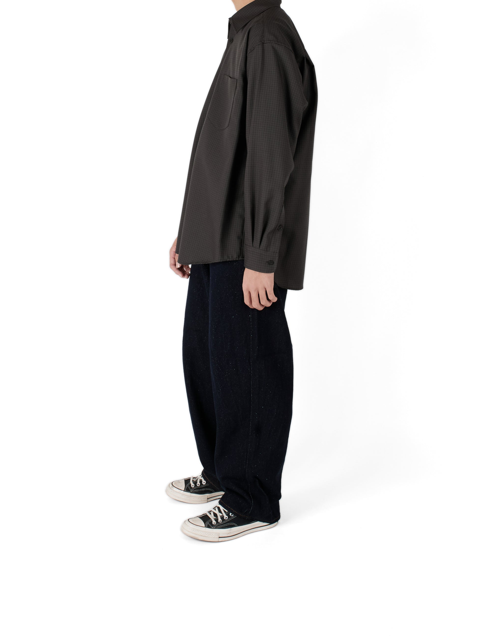 Model 174cm/60kg size M color BLACK CHECK着用