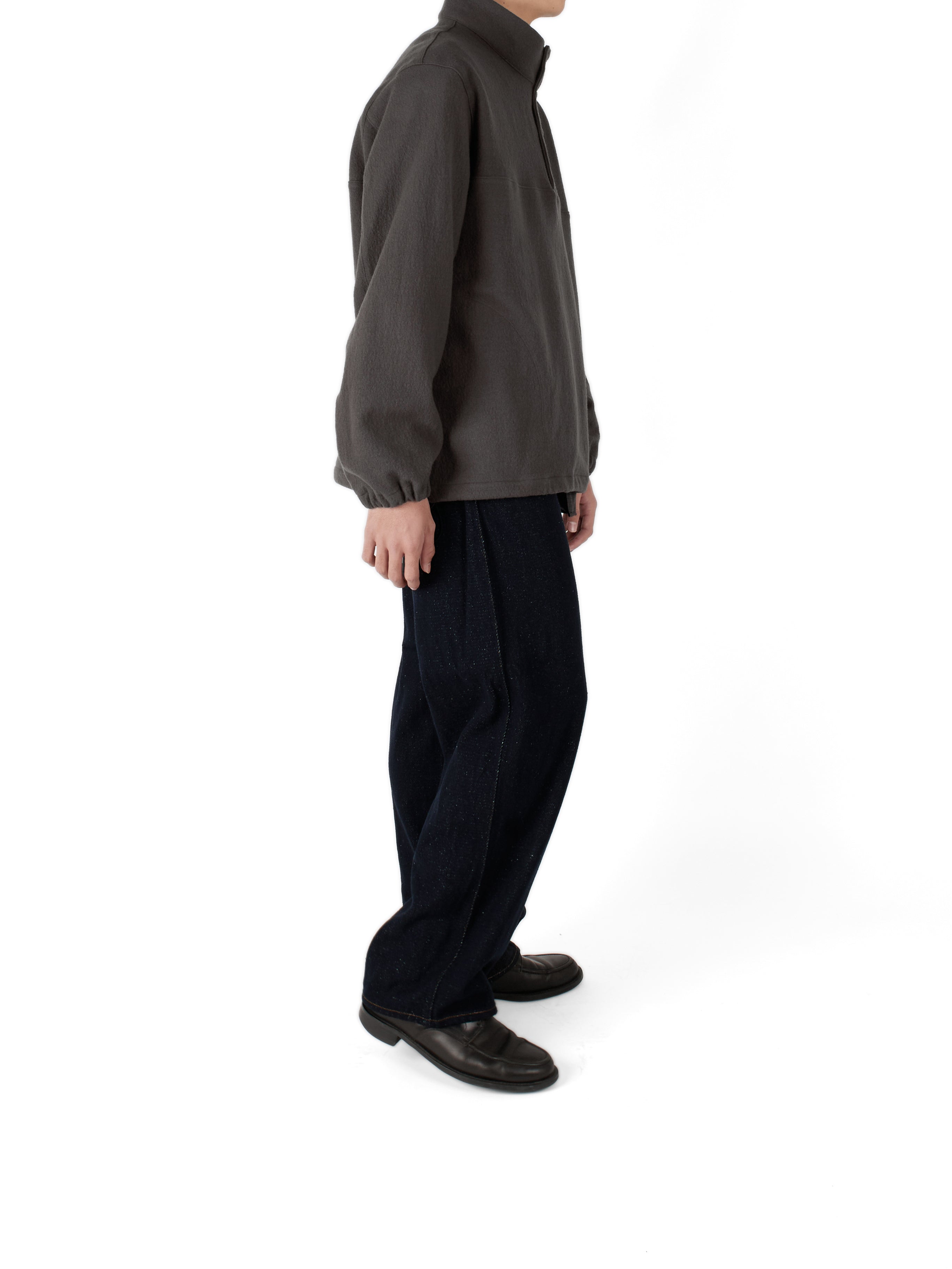 Super160's WOOL CRATER JERSEY PULLOVER｜GRAY – Cornier