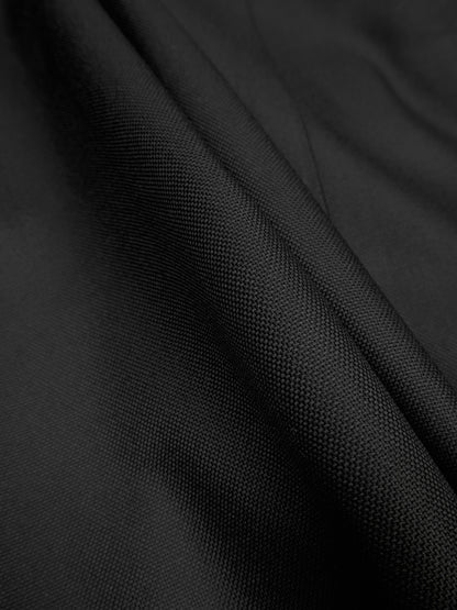 Super140's WOOL MAT DOUBLE BREASTED CHESTER COAT｜BLACK