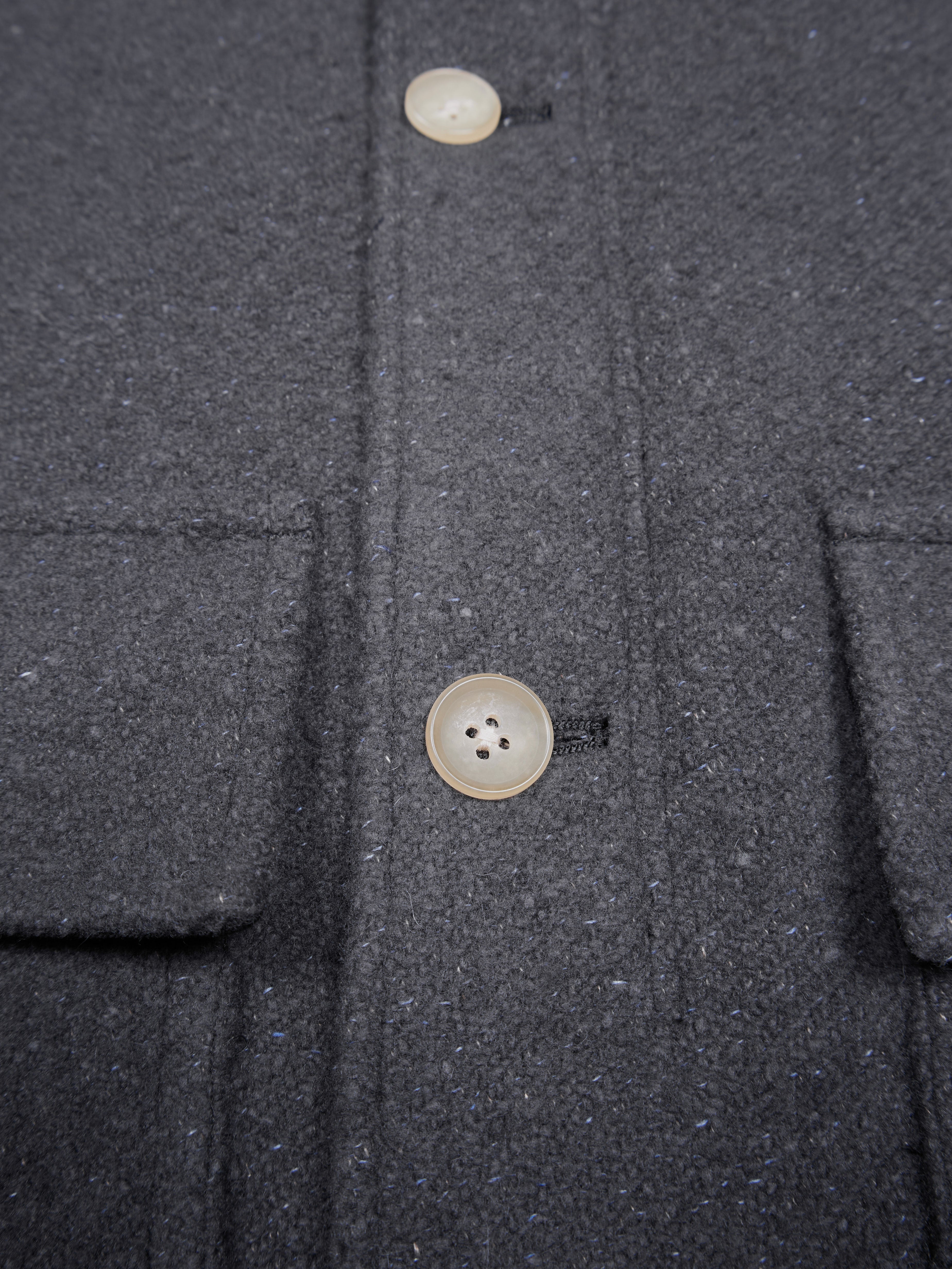Super140's WOOL /LINEN TWISTED TWEED HOODED COAT｜GRAY – Cornier