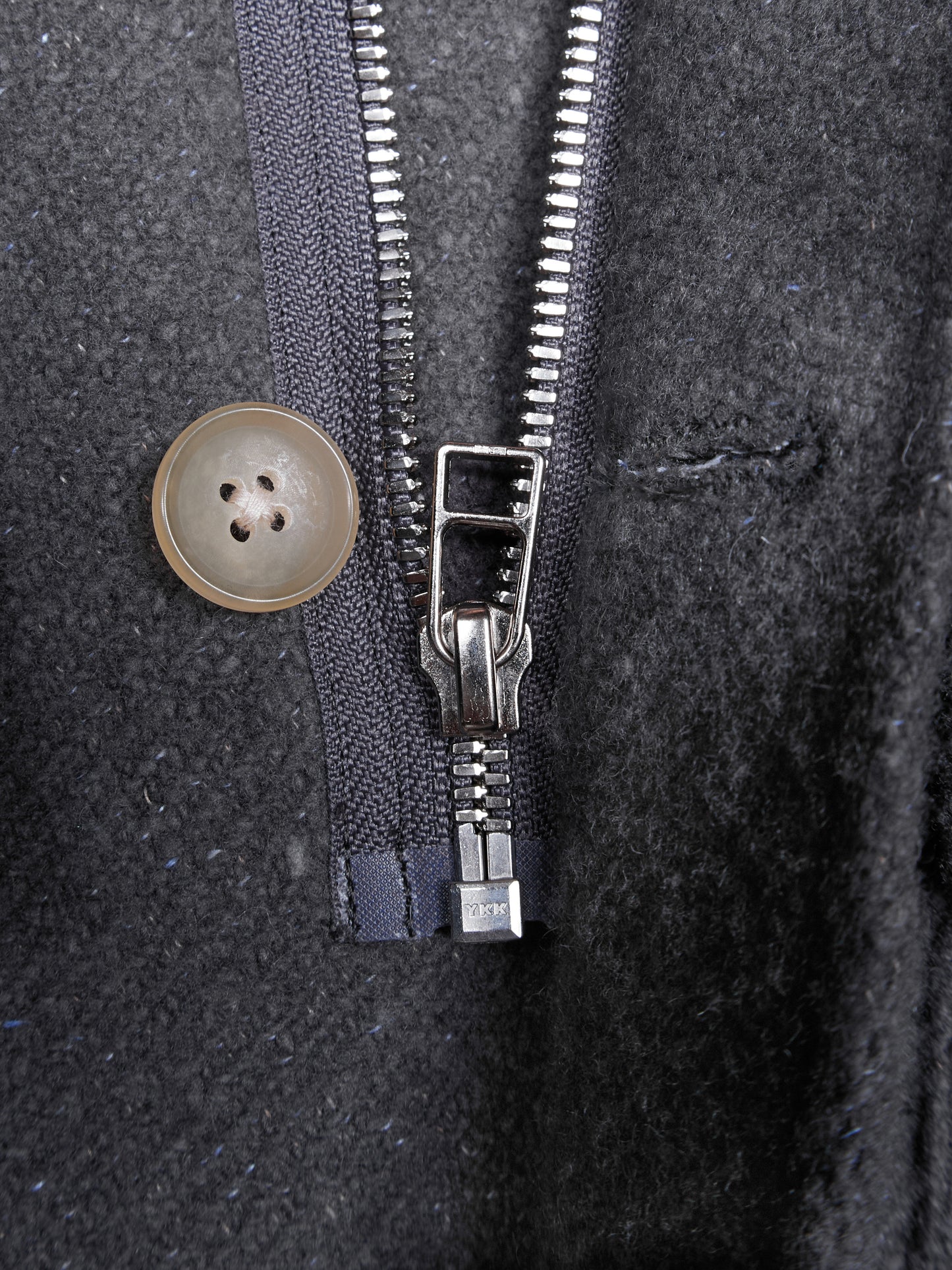 Super140's WOOL /LINEN TWISTED TWEED HOODED COAT｜GRAY