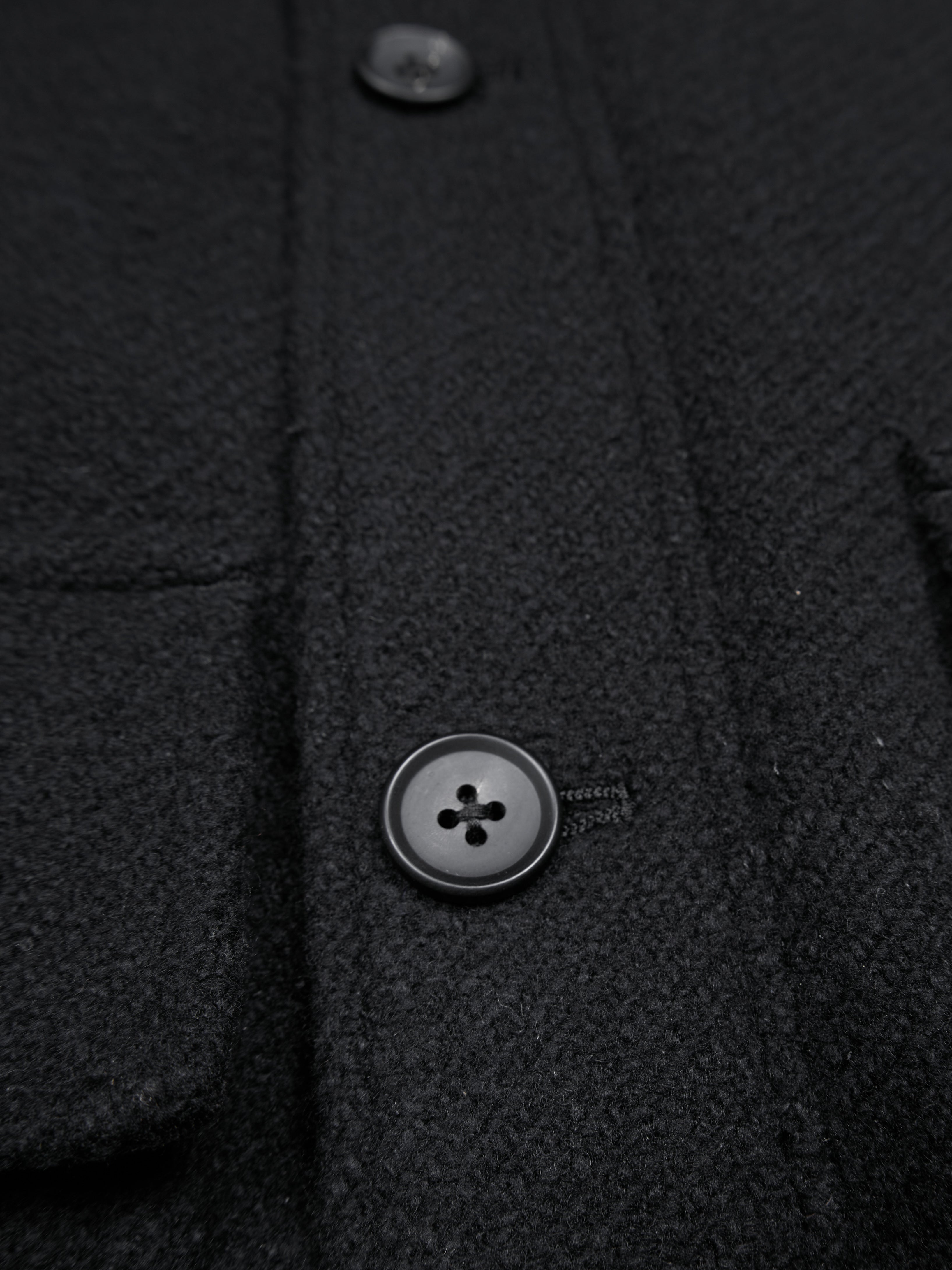 Super140's WOOL /LINEN TWISTED TWEED HOODED COAT｜BLACK – Cornier