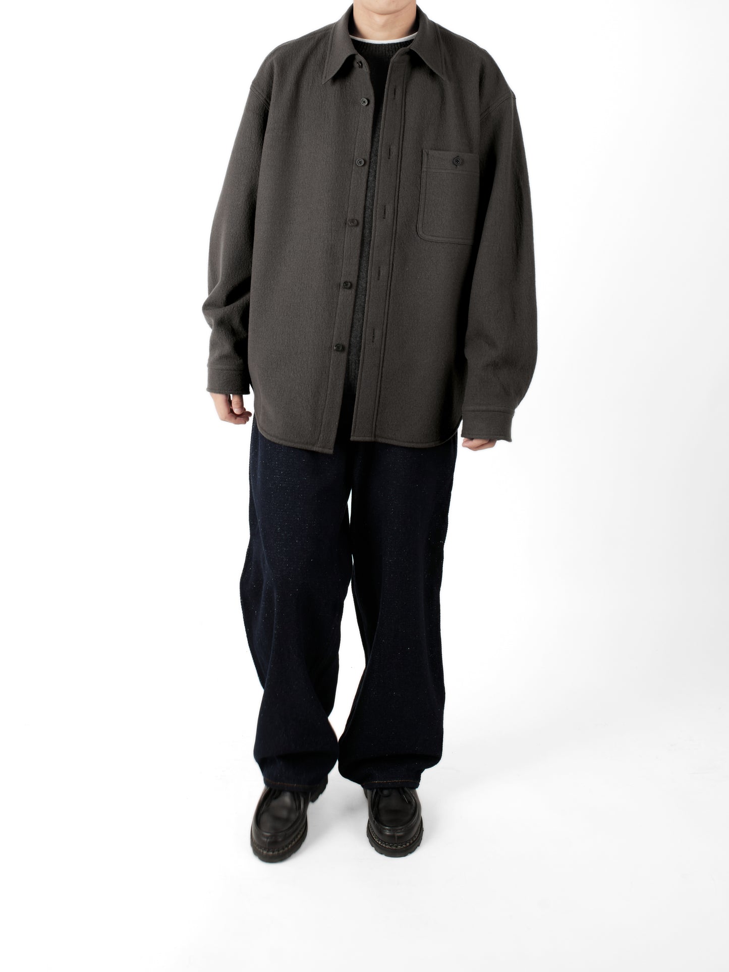 Model 165cm/53kg size S color GRAY着用