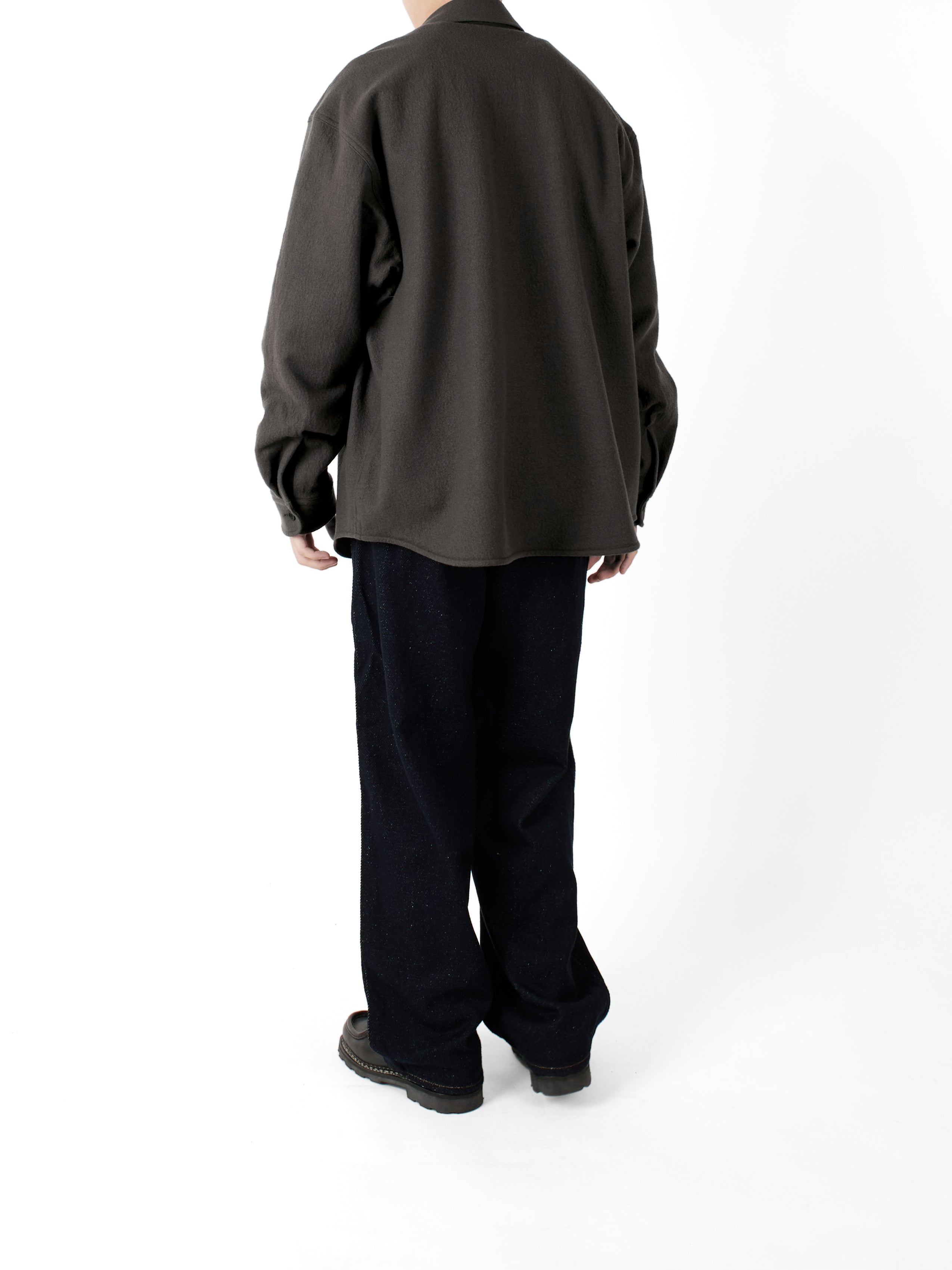 Super160's WOOL CRATER JERSEY SHIRTS｜GRAY – Cornier