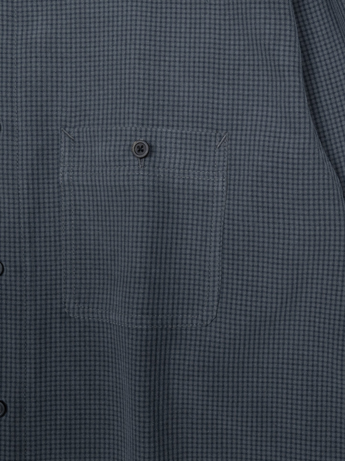 SILK GABARDINE CHECK SHIRTS｜NAVY CHECK