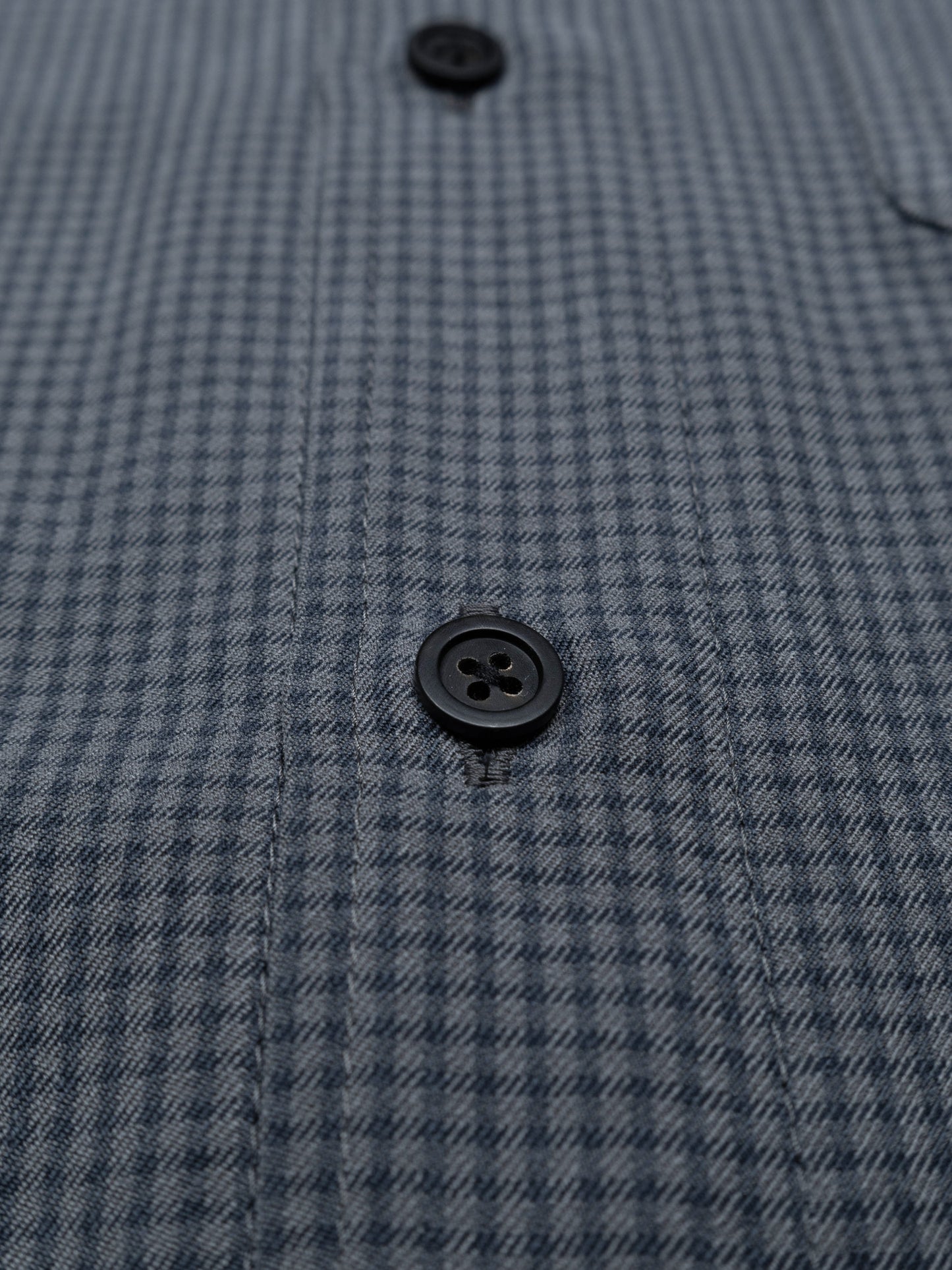 SILK GABARDINE CHECK SHIRTS｜NAVY CHECK