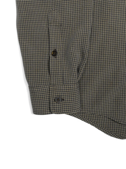 SILK GABARDINE CHECK SHIRTS｜BROWN CHECK