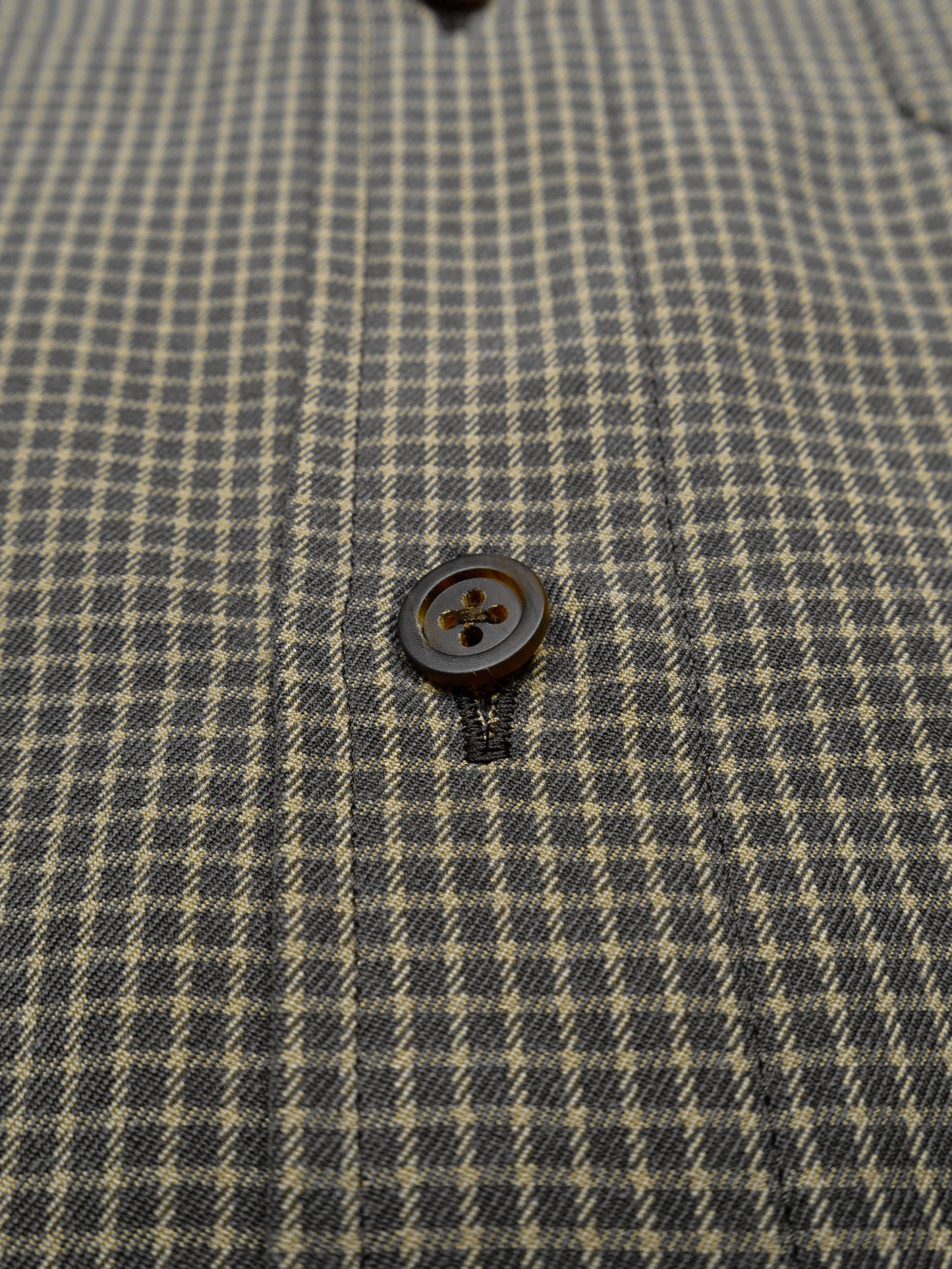 SILK GABARDINE CHECK SHIRTS｜BROWN CHECK