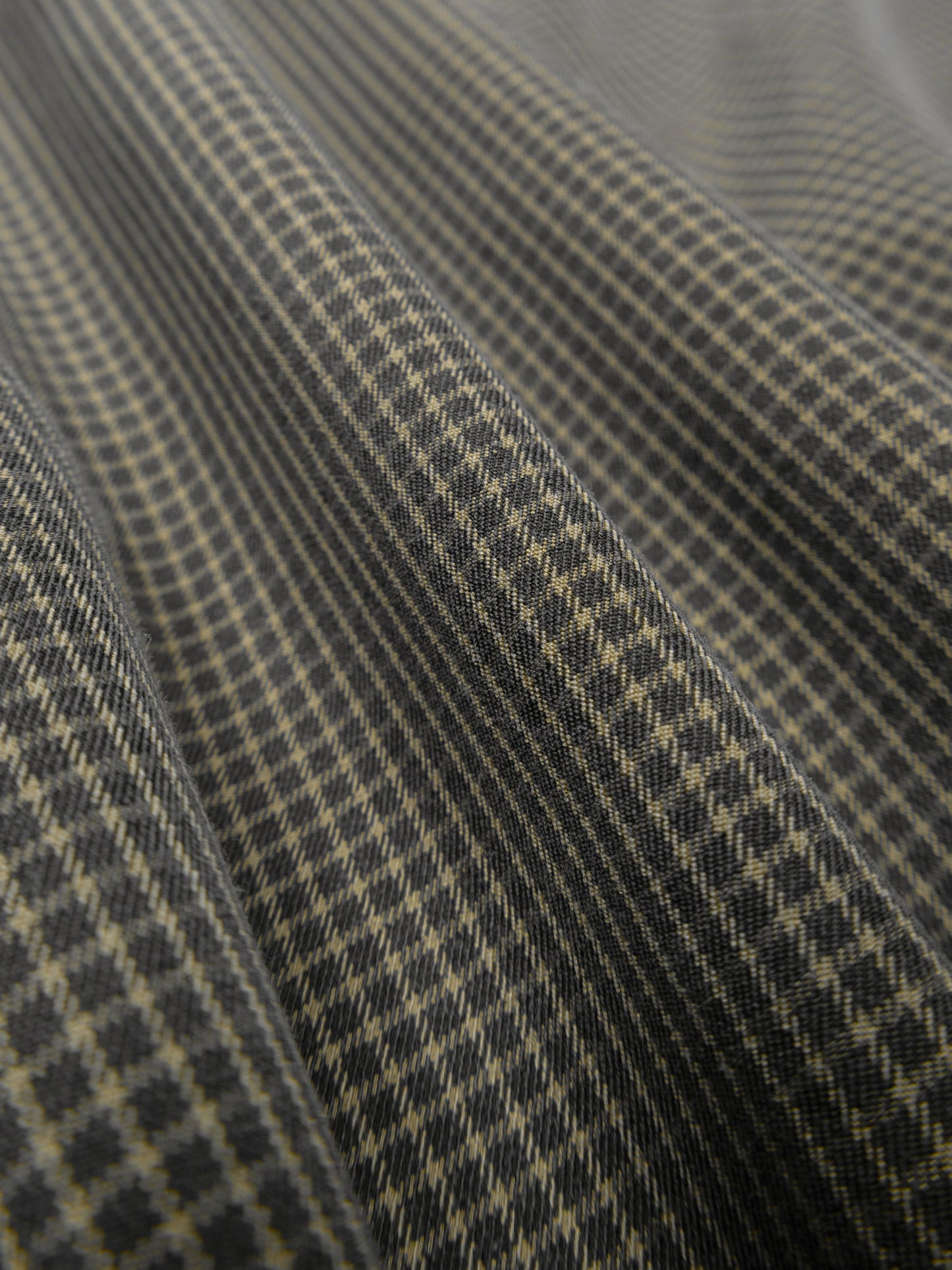SILK GABARDINE CHECK SHIRTS｜BROWN CHECK