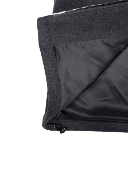 Super140's WOOL /LINEN TWISTED TWEED VEST｜GRAY