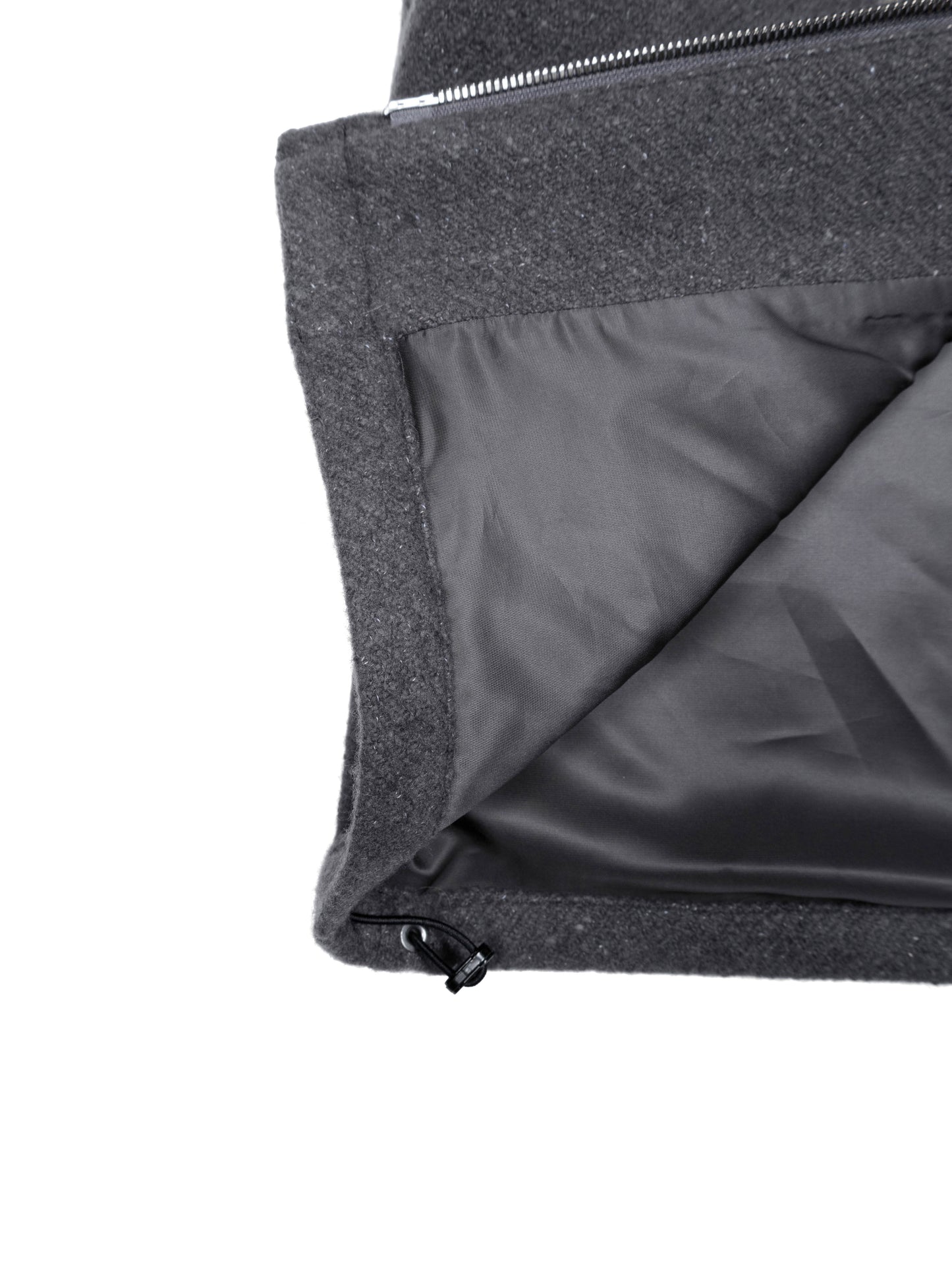 Super140's WOOL /LINEN TWISTED TWEED VEST｜GRAY