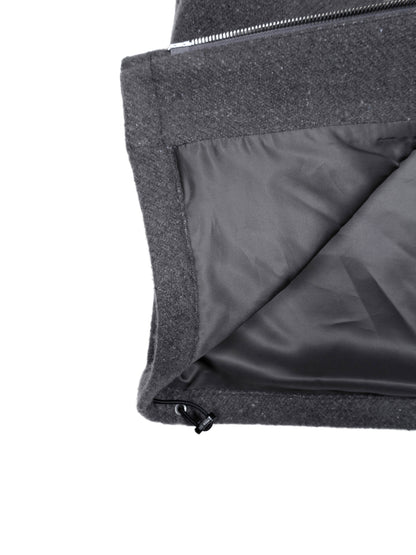 Super140's WOOL /LINEN TWISTED TWEED VEST｜GRAY