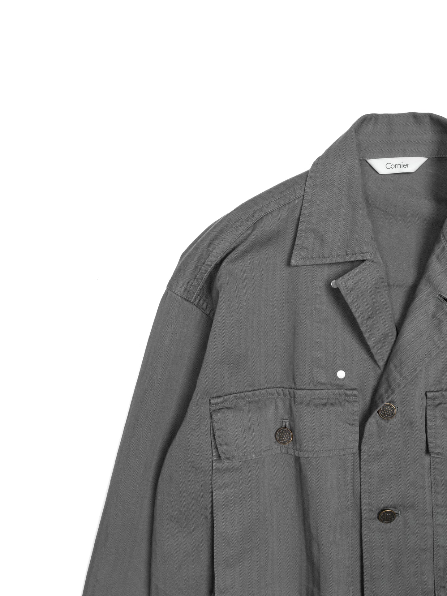 GARMENT DYED FINX COTTON M43-HBT JACKET｜GREIGE