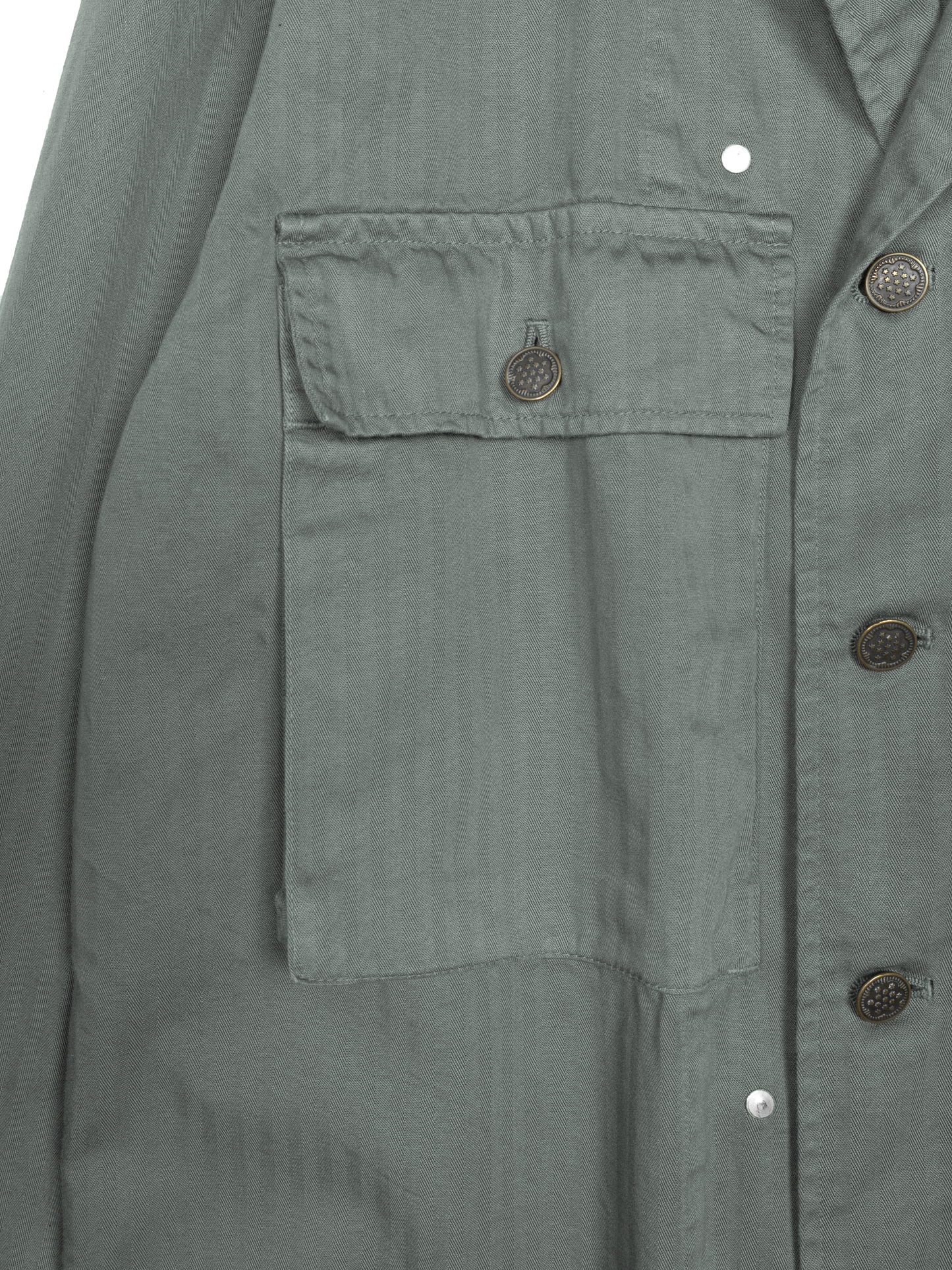 GARMENT DYED FINX COTTON M43-HBT JACKET｜FOG KHAKI