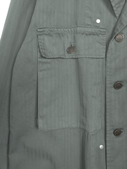 GARMENT DYED FINX COTTON M43-HBT JACKET｜FOG KHAKI
