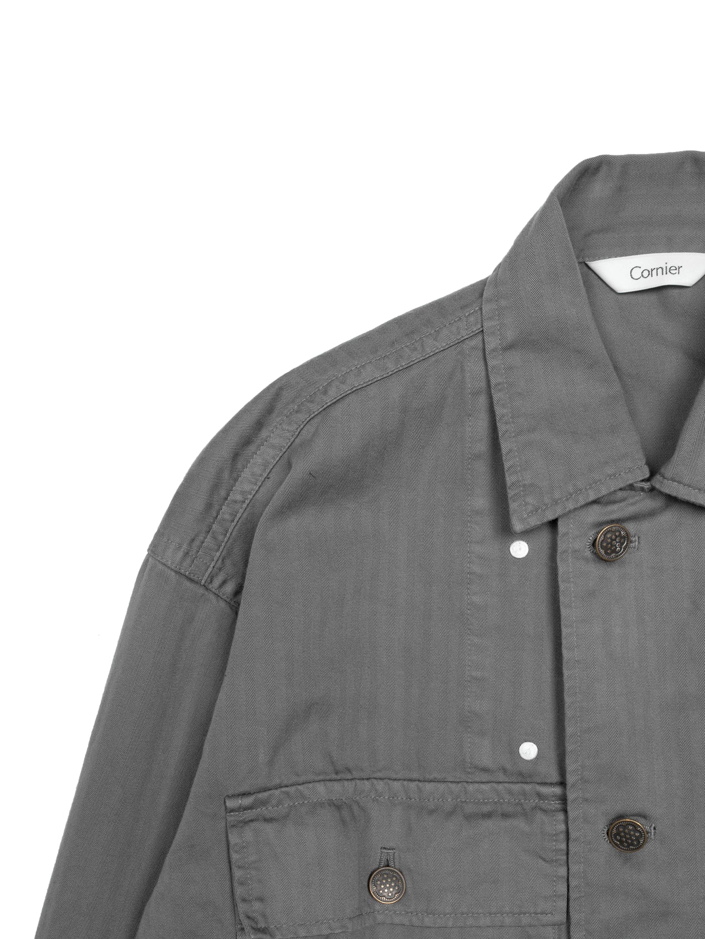 GARMENT DYED FINX COTTON M43-HBT JACKET｜GREIGE