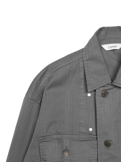 GARMENT DYED FINX COTTON M43-HBT JACKET｜GREIGE