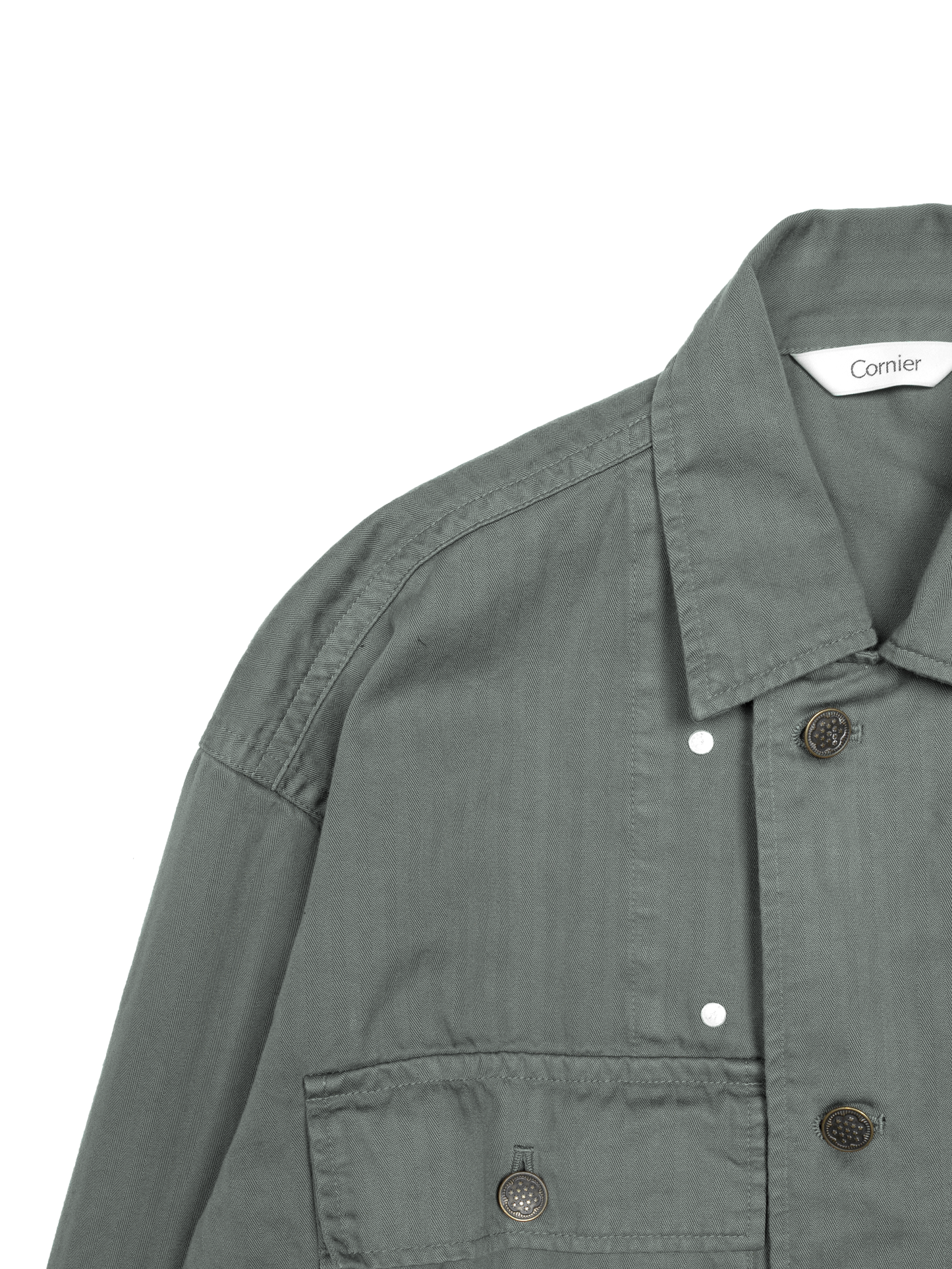 GARMENT DYED FINX COTTON M43-HBT JACKET｜FOG KHAKI