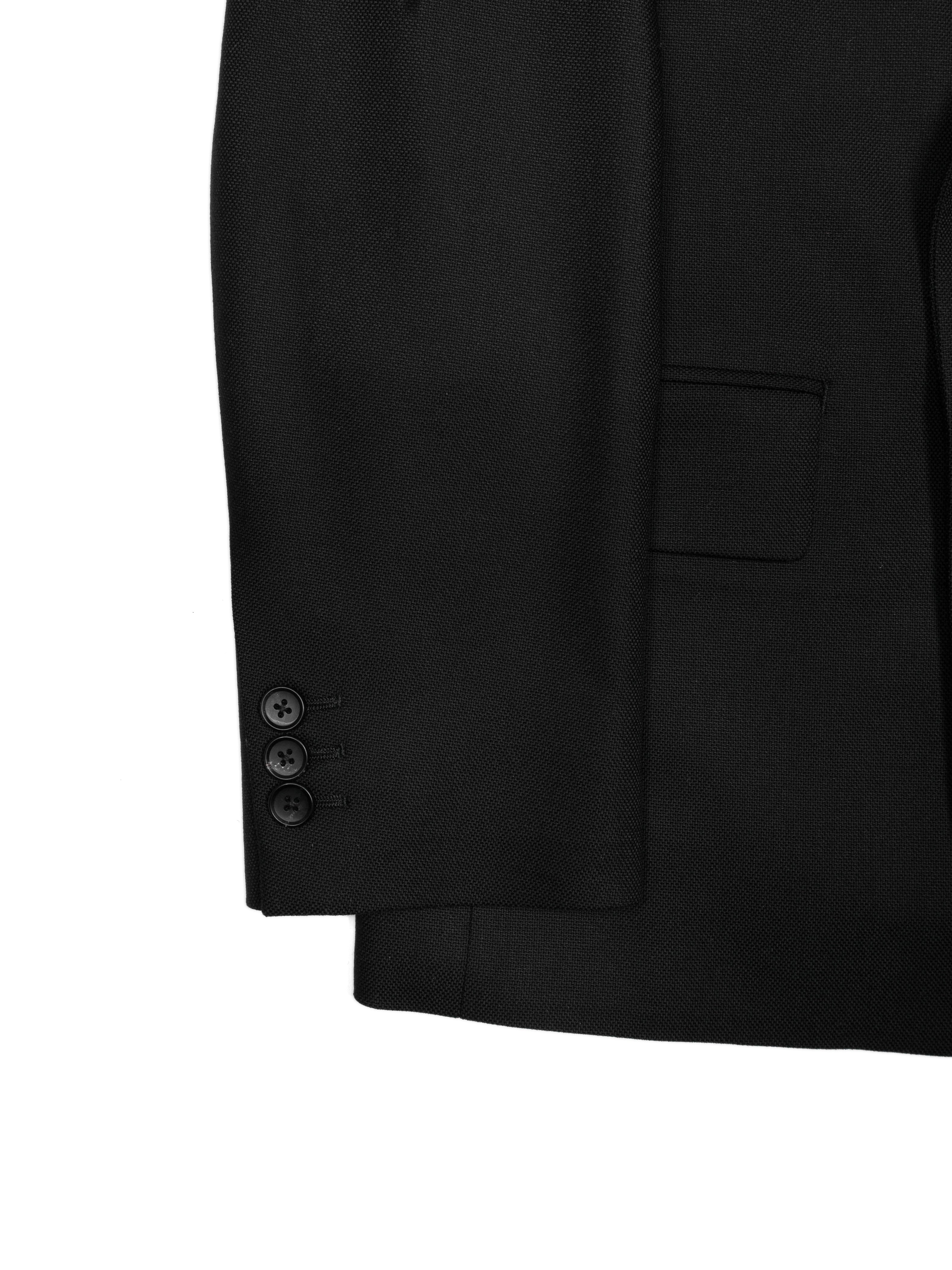 Super140's WOOL MAT DOUBLE BREASTED JACKET｜BLACK – Cornier