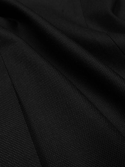 Super140's WOOL MAT DOUBLE BREASTED JACKET｜BLACK