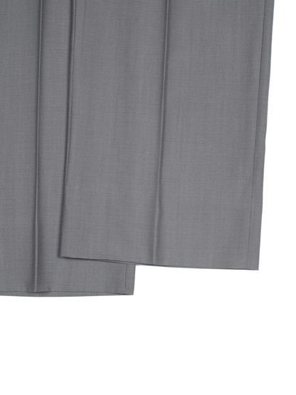 Super130's WORSTED WOOL TROPICAL SLACKS｜LIGHT GRAY