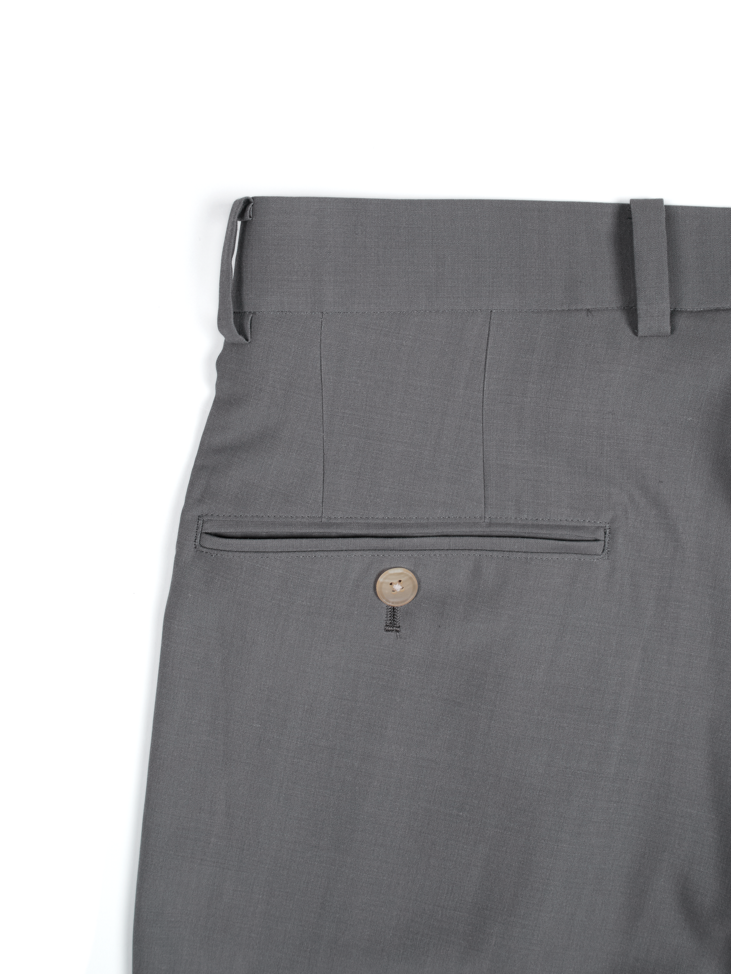 Super130's WORSTED WOOL TROPICAL SLACKS｜LIGHT GRAY