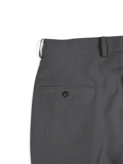 Super130's WORSTED WOOL TROPICAL SLACKS｜ASH TAUPE