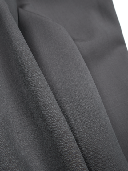 Super130's WORSTED WOOL TROPICAL SLACKS｜ASH TAUPE