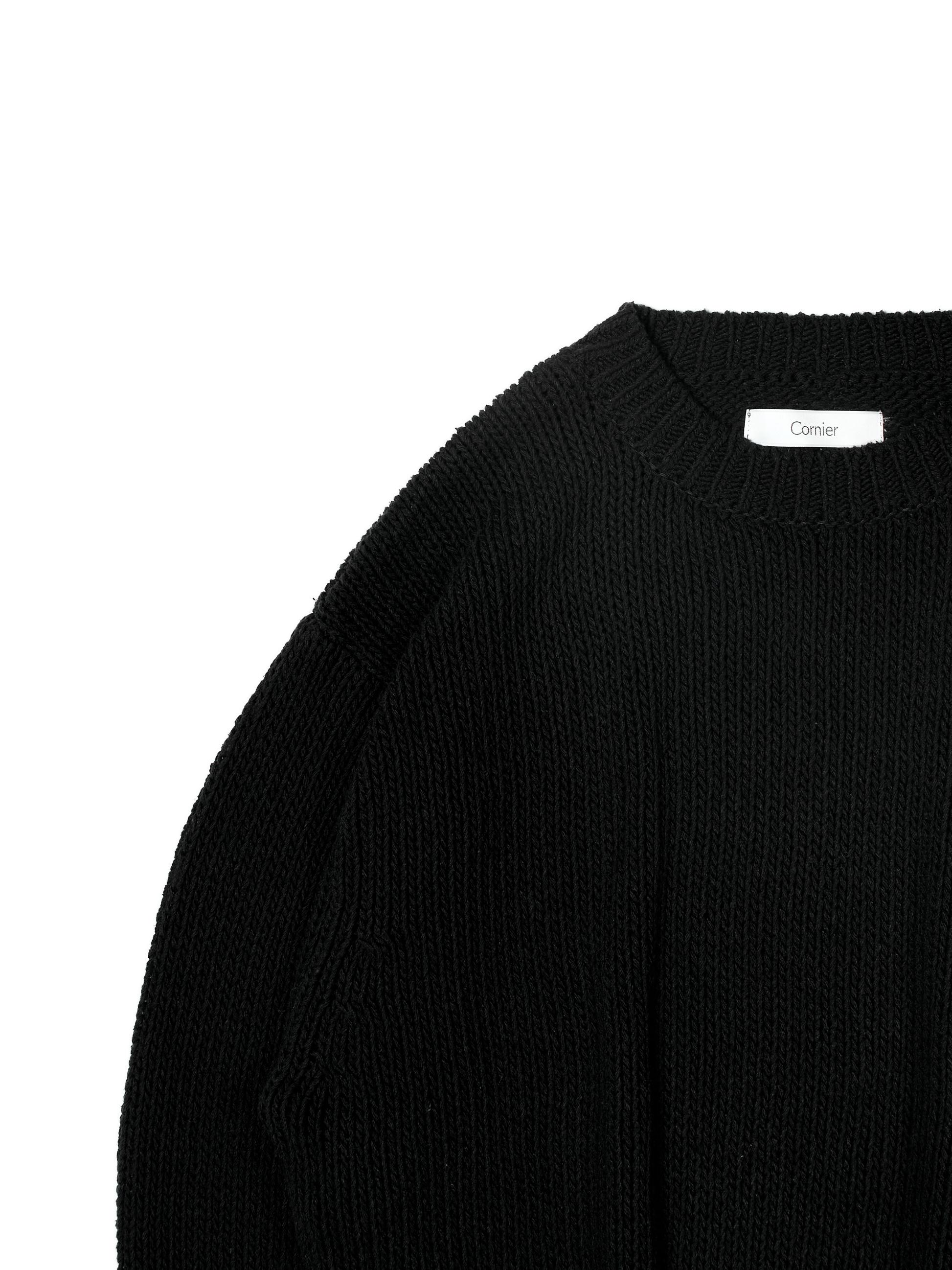 SILK HEAVY SWEATER|BLACK – Cornier SILK HEAVY SWEATER|BLACK – Cornier