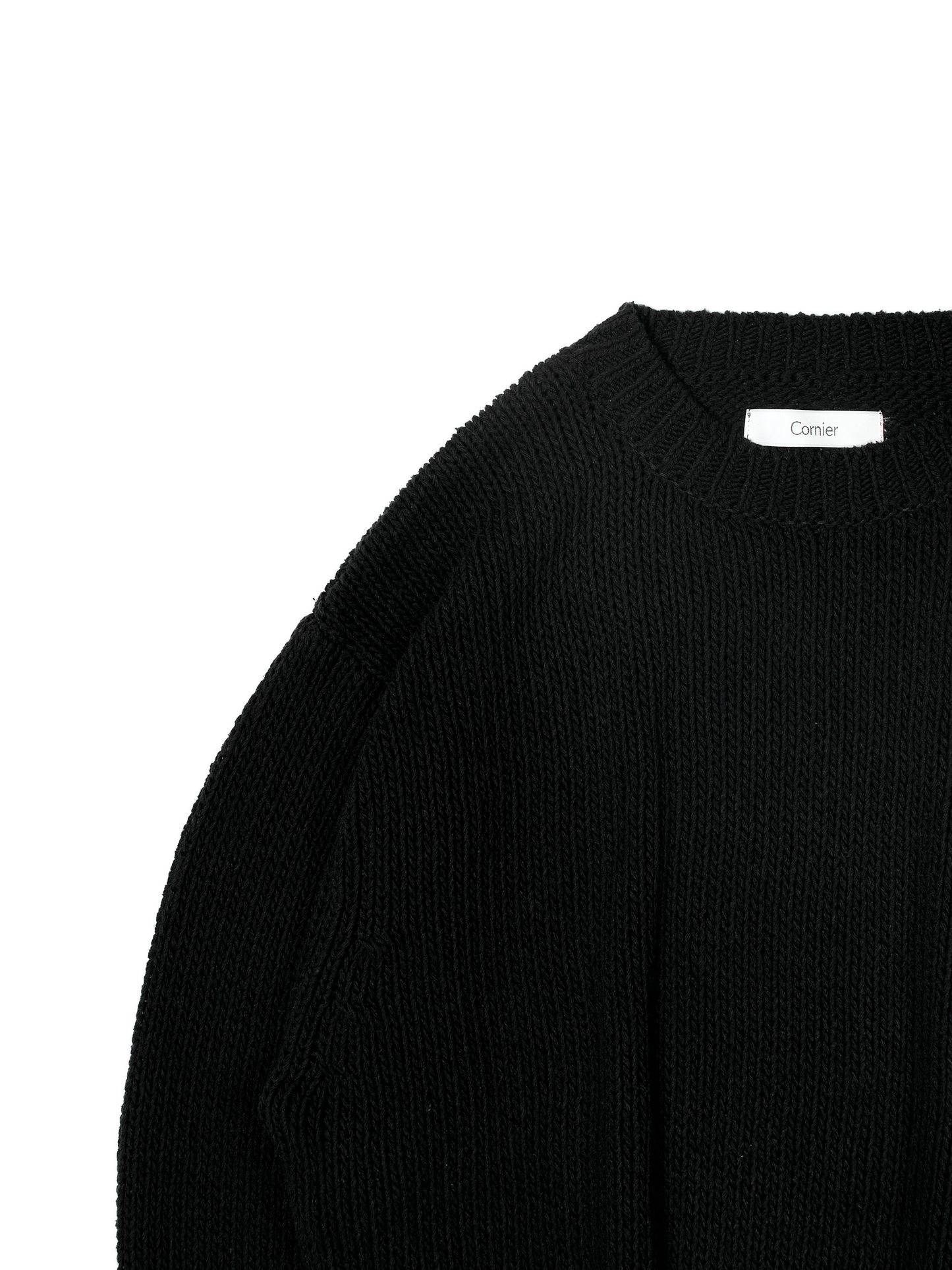 SILK HEAVY SWEATER｜BLACK