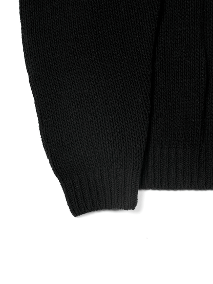 SILK HEAVY SWEATER｜BLACK