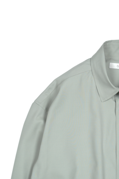 Super180's WORSTED WOOL SHIRTS|SAGE – Cornier Super180's WORSTED WOOL SHIRTS|SAGE – Cornier