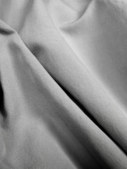 SILK/LINEN FADED GABARDINE BALMACAAN COAT｜ICE GRAY