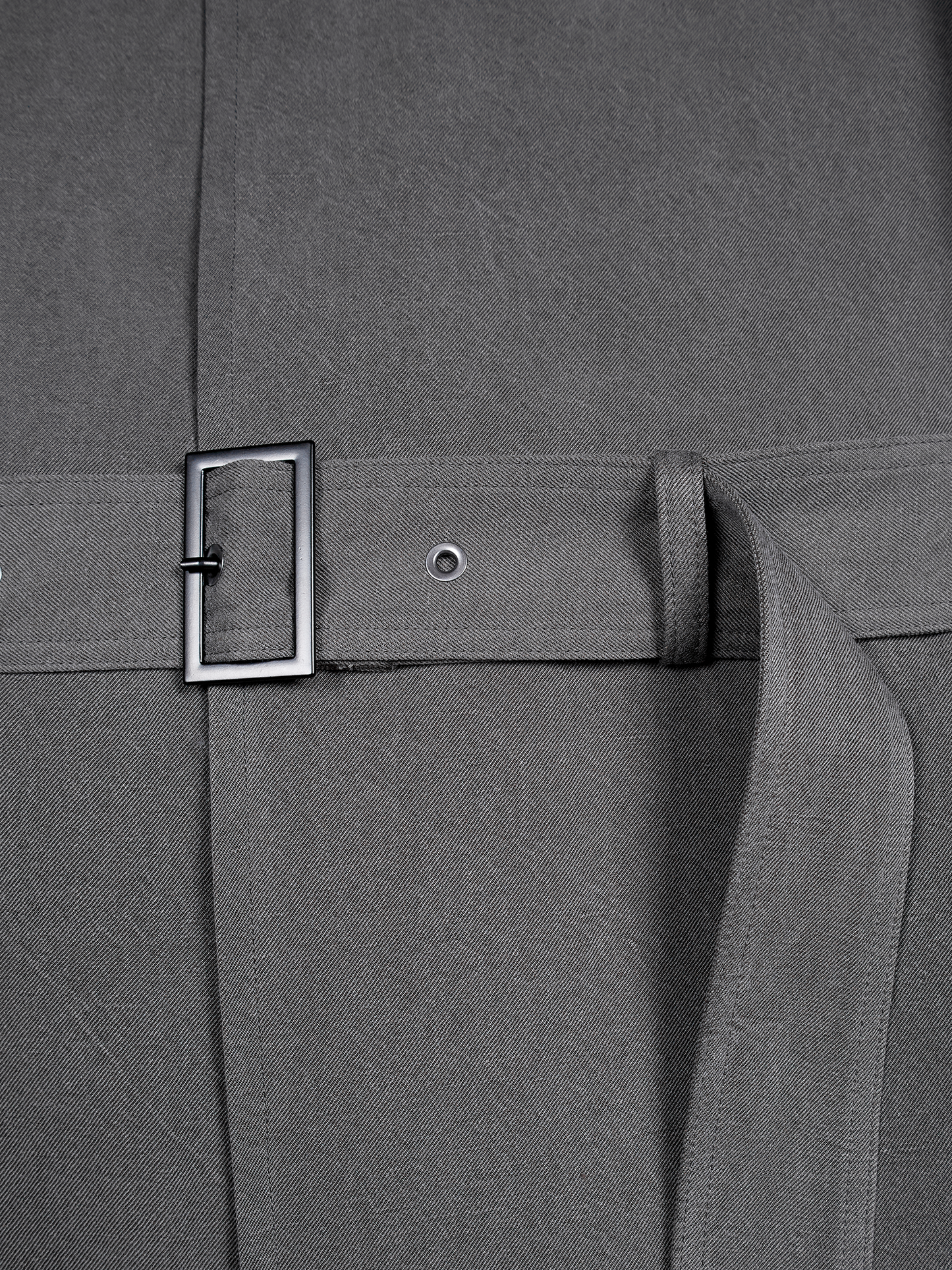 SILK/LINEN FADED GABARDINE BALMACAAN COAT｜HAZE GRAY