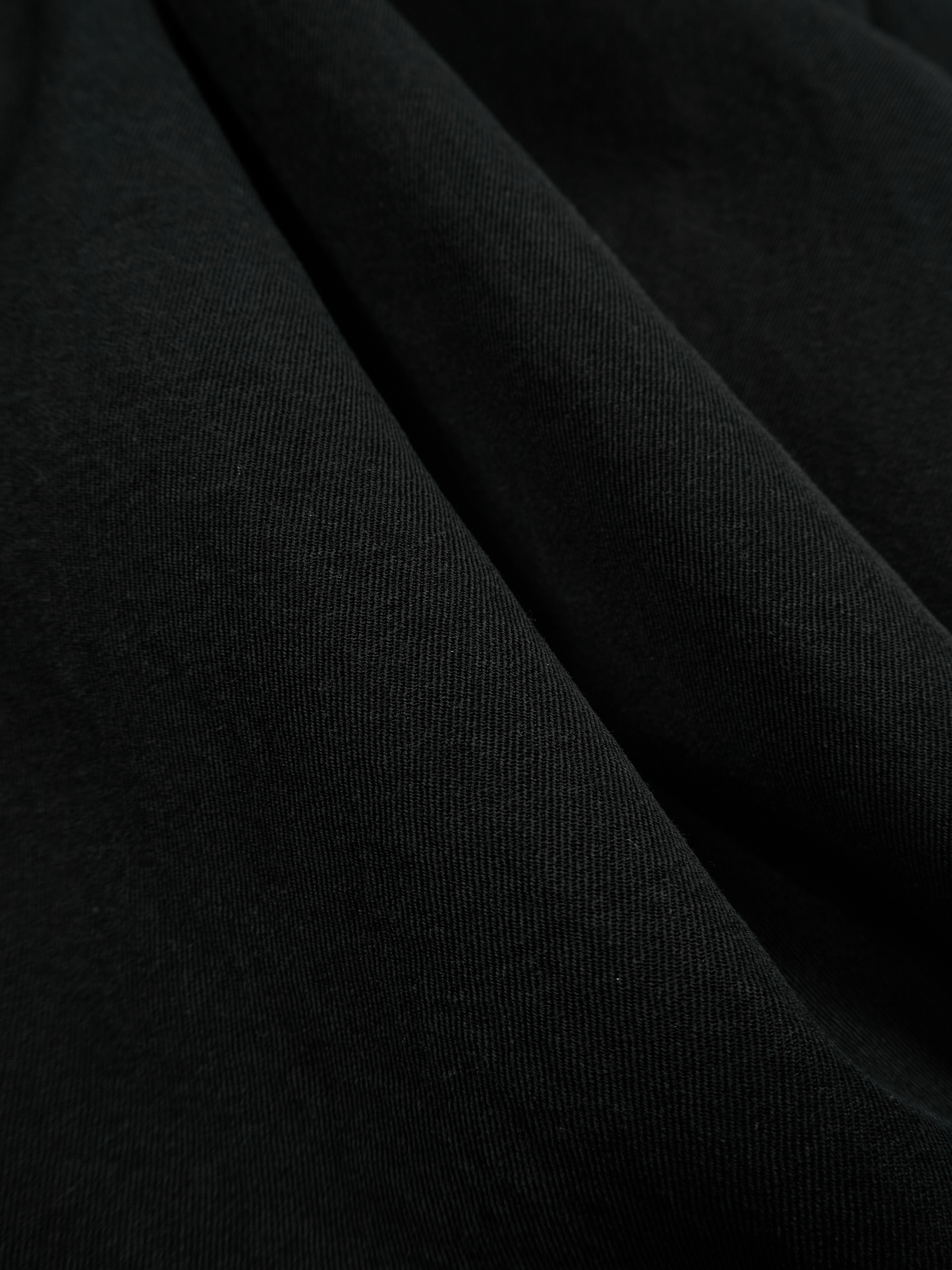 SILK/LINEN FADED GABARDINE BALMACAAN COAT｜BLACK