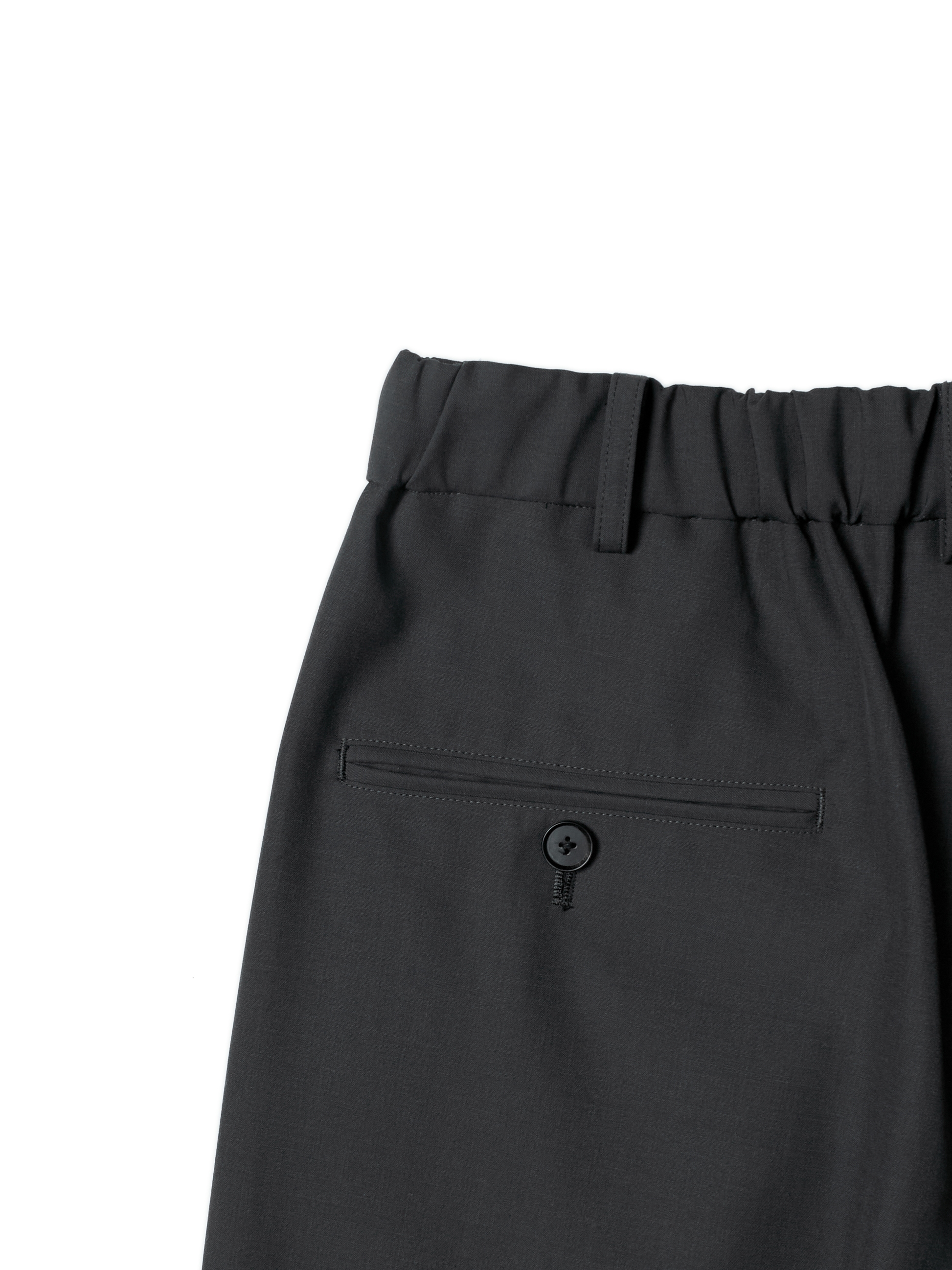 Super130's WORSTED WOOL TROPICAL 2-TUCK EASY PANTS|CHARCOAL – Cornier Super130's WORSTED WOOL TROPICAL 2-TUCK EASY PANTS|CHARCOAL – Cornier