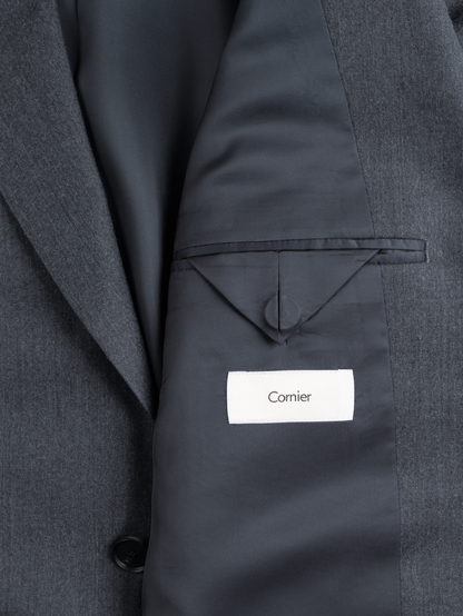 Super130's WORSTED WOOL LIGHT MILLED TAILORED JACKET｜TOP GRAY
