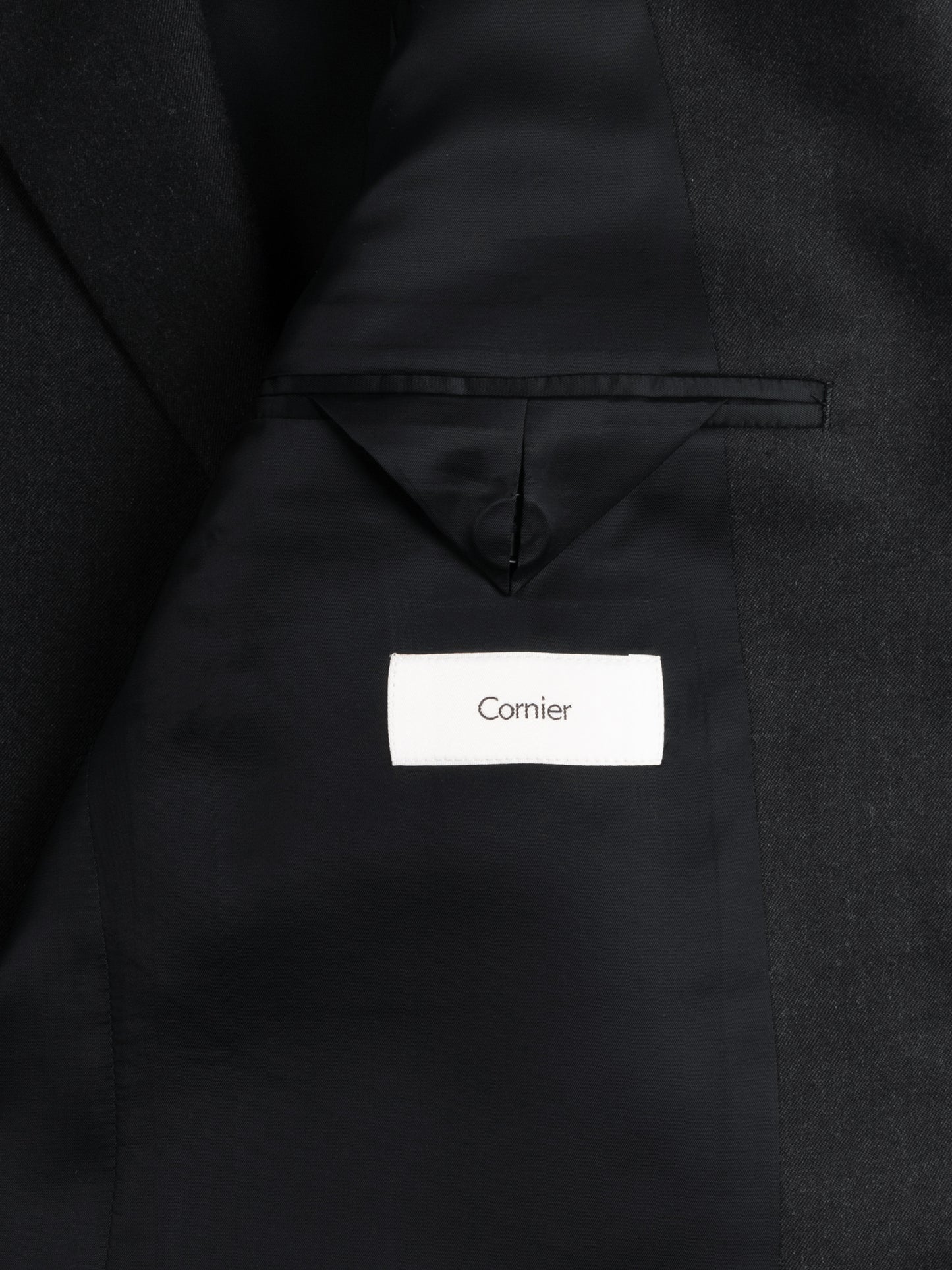 Super130's WORSTED WOOL LIGHT MILLED TAILORED JACKET｜TOP BLACK