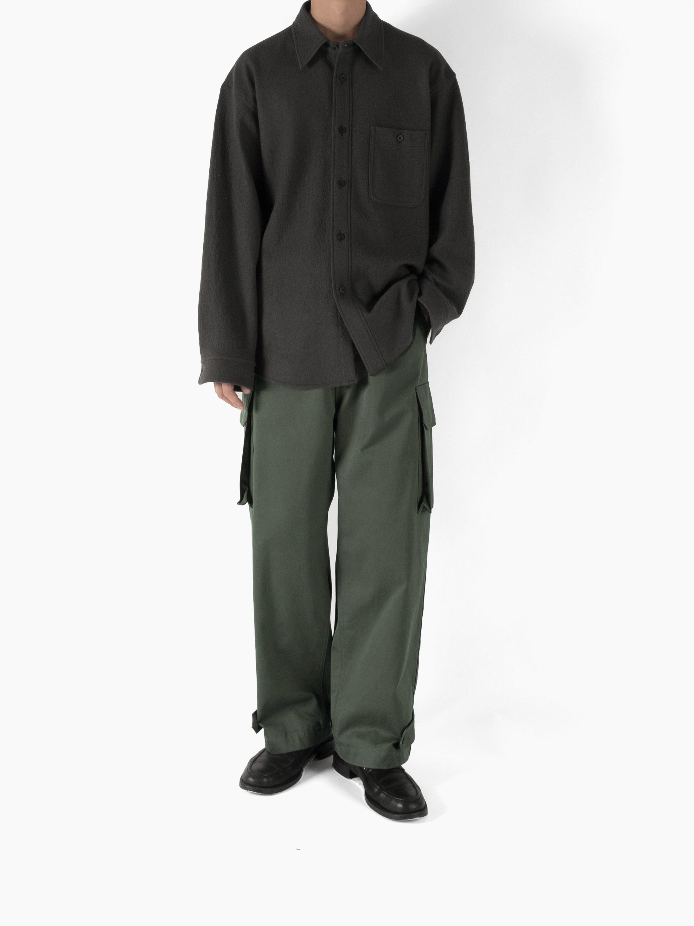 Super160's WOOL CRATER JERSEY SHIRTS｜GRAY – Cornier