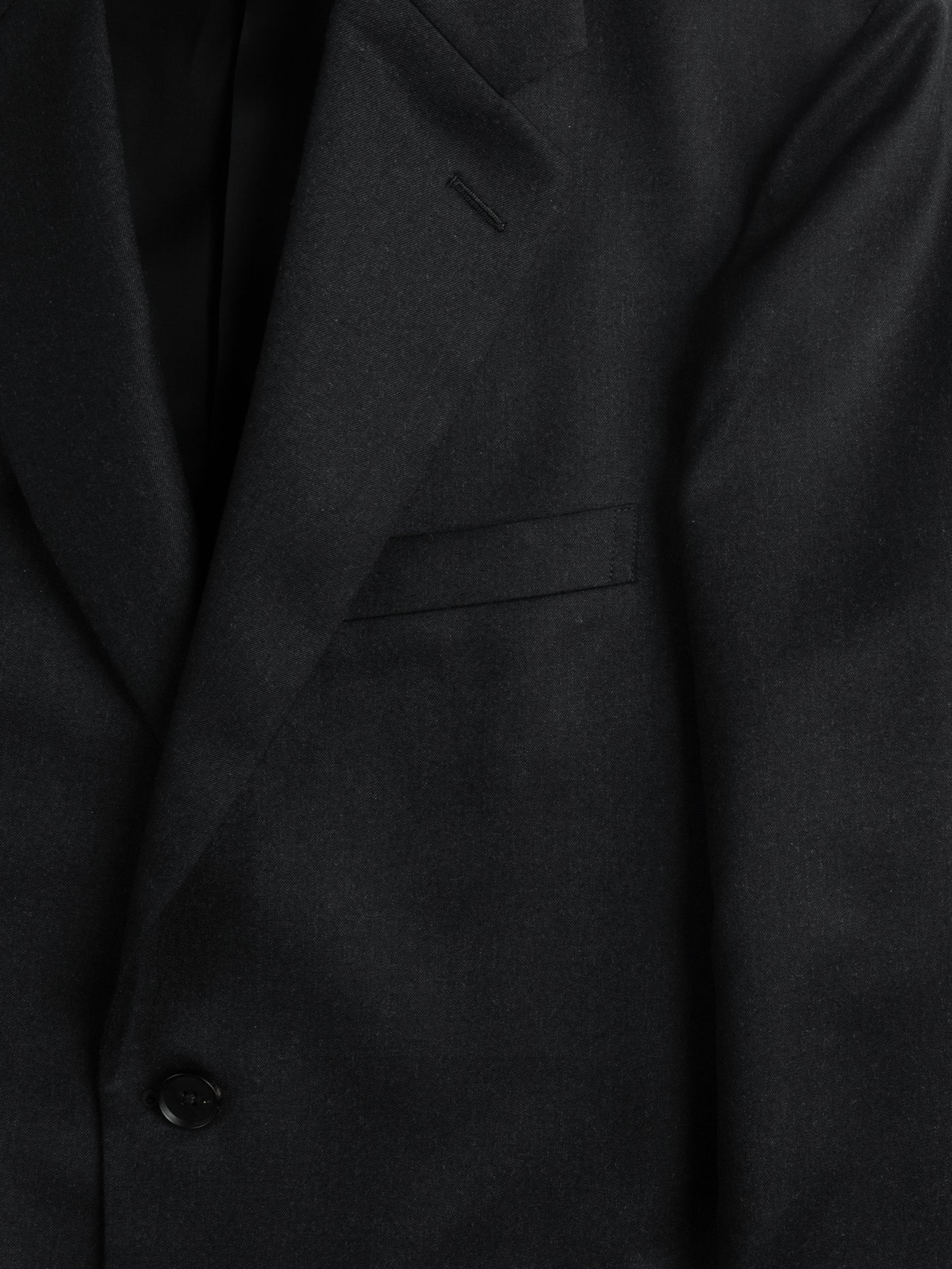 Super130's WORSTED WOOL LIGHT MILLED TAILORED JACKET｜TOP BLACK