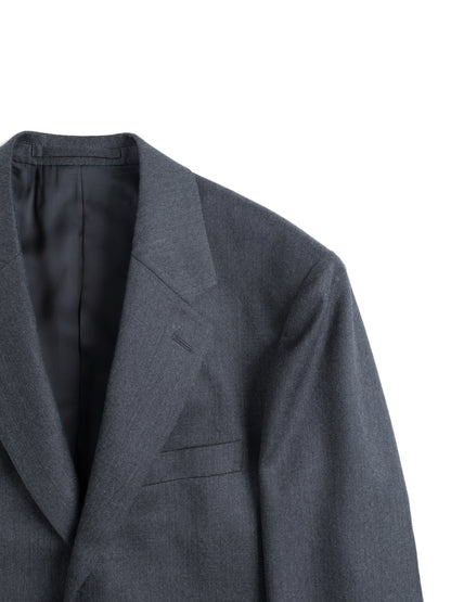 Super130's WORSTED WOOL LIGHT MILLED TAILORED JACKET｜TOP GRAY